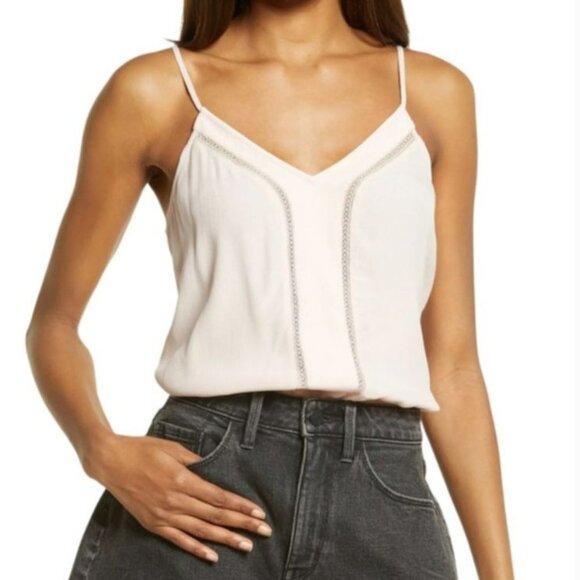 Treasure & Bond Lace Inset Camisole Pink Peach L - Picture 1 of 4